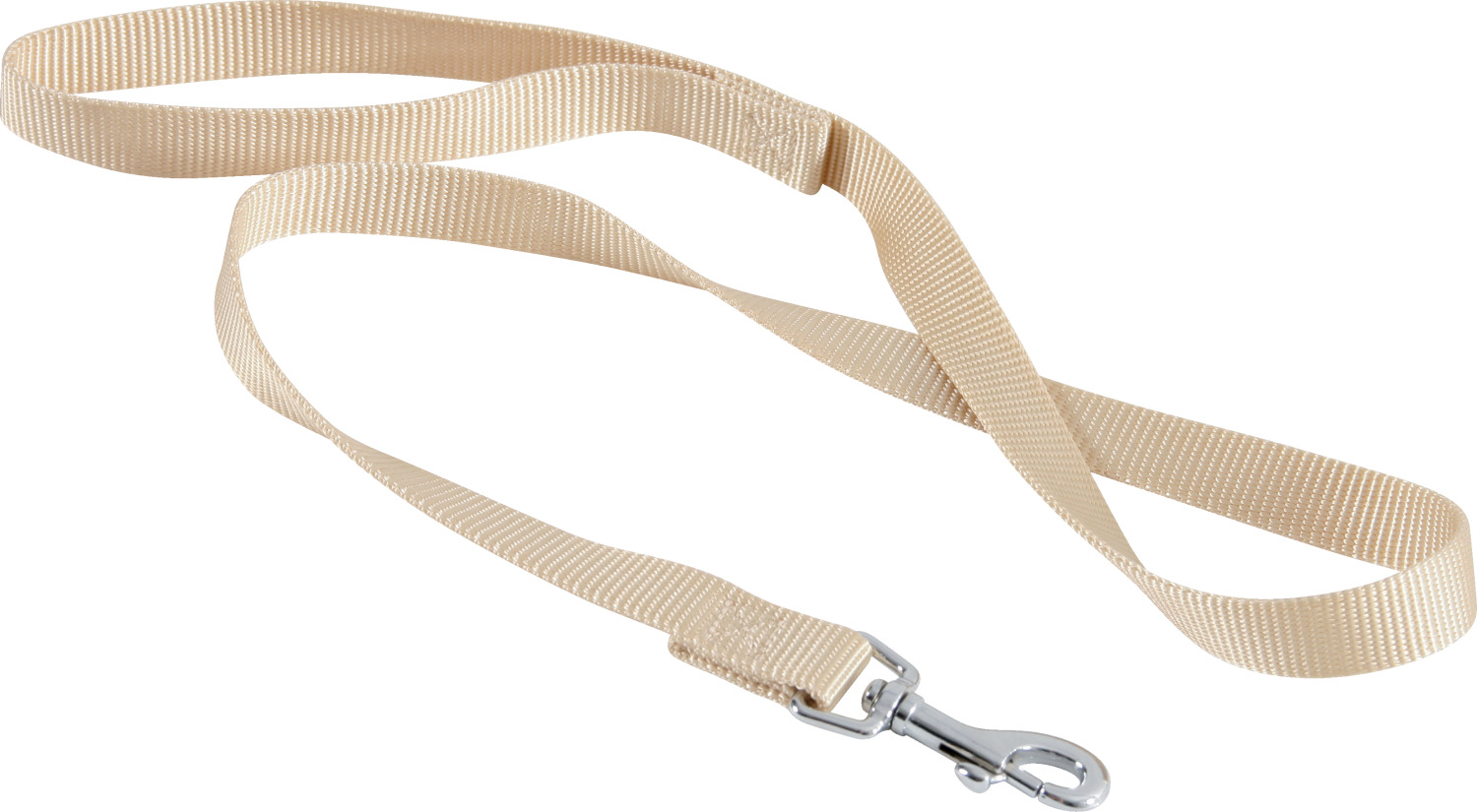 Laisse nylon coloris unis beige largeur 10 mm longueur 1 m